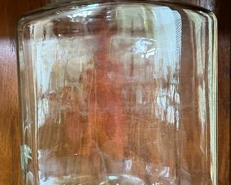 Vintage Anchor Hocking General Store display clear heavy glass apothecary jar