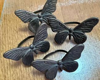 Metal Butterfly Napkin Rings
