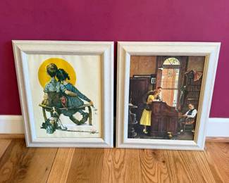 Norman Rockwell Framed Canvas Prints Little Spooners Marriage License