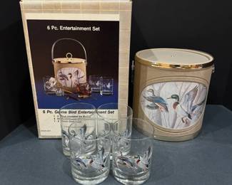 Game Bird Entertainment Set Ice Bucket Rocks Glasses