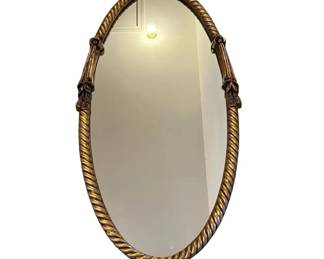 Large Vintage Ornate Gold Oval Mirror 47 X 25
