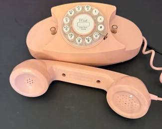 Crosley CR59 Pink Princess Desk Phone w Manual