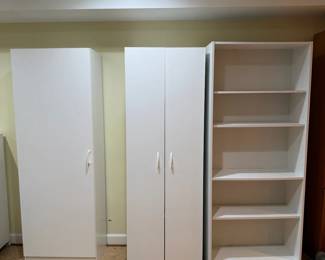3 Piece ShelvingCabinet Set Storage Cabinets