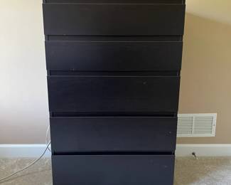 IKEA Malm 5Drawer Dresser Black Brown