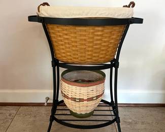 Longaberger Lot Wrought Iron Beverage Tub Stand Basket VaseStyle Basket, 2011 Mothers Day
