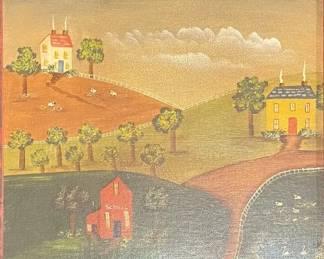 Framed Painting Schooltime By Barbara Irwin