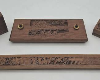 Lasercraft American Walnut Laser Engraved Office Accessories