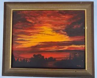 Original M Leslie Oil On Canvas Painting