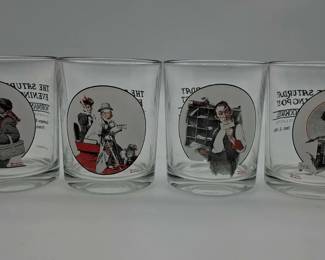 Vintage Norman Rockwell Glassware Set