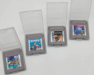 Lot of 4 Nintendo Game Boy Games Super Mario Land, Tetris, Paperboy Heavyweight Championship Box