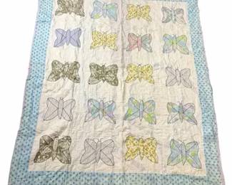 Hand Made Butterfly Quilt