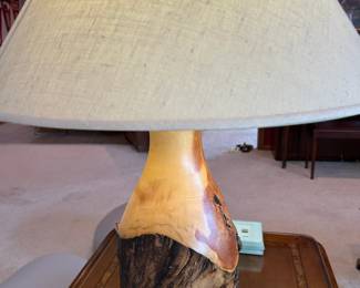 Rustic Wooden Table Lamp