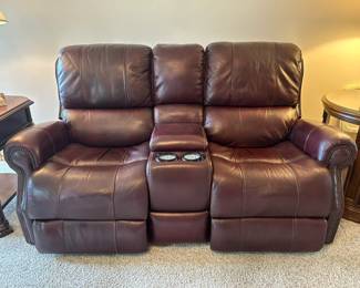 Flexsteel Leather Electric Sofa
