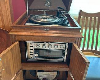 Victrola Cabinet Converted for modern music