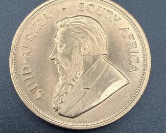 1980 South African 1 Oz Gold Krugerrand – 22K Gold Bullion Coin – 1 Troy Oz Pure Gold – 1.092 OZT Estate Heir