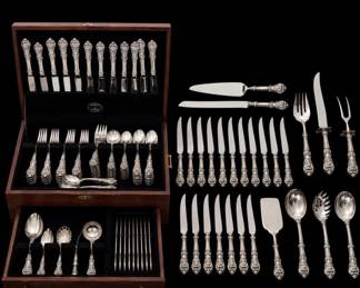 “A Bride’s Choice” Heirloom Reed & Barton Francis I Sterling Silver Flatware Collection – 168.17 OZT Sterling – Extensive