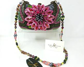 Mary Frances “Breathtaking” Beaded Floral Evening Bag – Style 10-259 – Designer Handbag