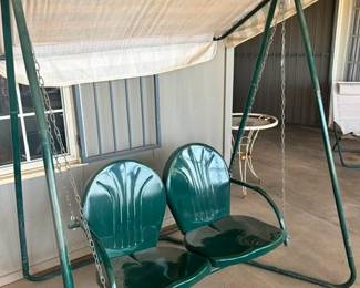 Vintage patio glider 