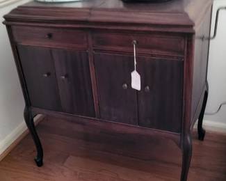 1920s Victor Victrola with Credenza Style Cabinet
