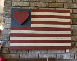 Wooden Folk American Flag