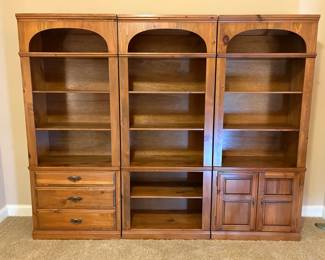 Triple Bookcase Wall Unit