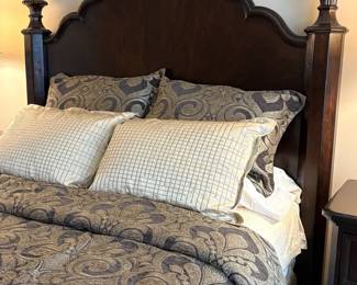 Stanley Continental Queen Headboard, Bed and Bedding