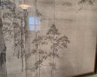 large Chinese print with chop mark