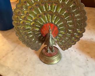brass peacock