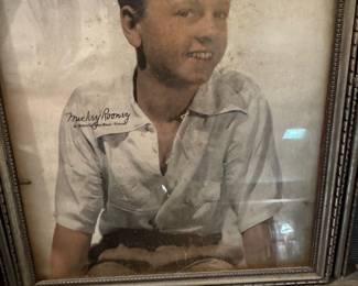 Vintage frame with a very young Mickey Rooney