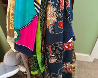 collection of scarves