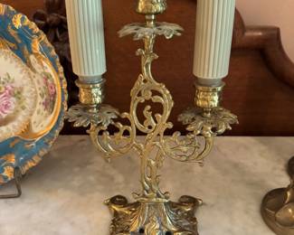Brass candelabra