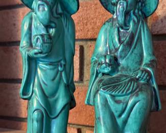 Pair of Asian figures