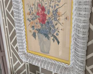 Wicker frame botanical