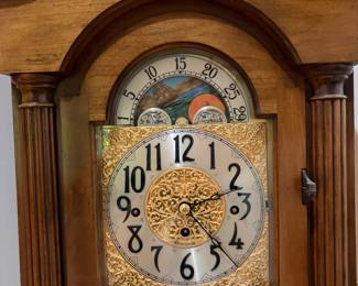 Mahogany Grandfather Clock by Hershede, Model 217
