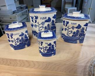 Japanese Blue Willow  Canister set