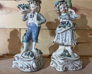 Pair of Vintage Continental Porcelain Figures