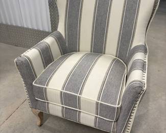 Gray and white accent chair $225.00