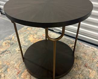 another angle of round table with gold accent