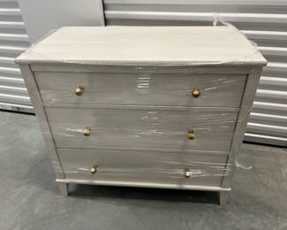 white small dresser with gold accents $95.00( quantity of 2) each