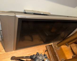 Aquos flat screen TV old school