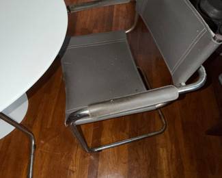 Cantilever arm chairs style of Mart Star some wear