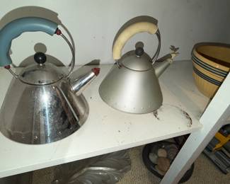 Alesia Michael Graves tea kettles (worn on bottom)