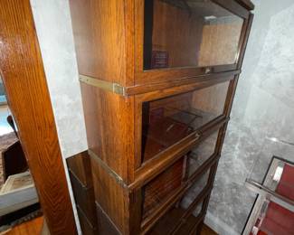 Barrister book case / lawyer's cabinet 4 sections and bottom shelf