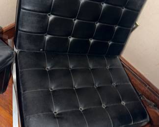other cool seat leather tufted Knoll style Mid Century oooh ahhh