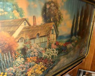 Atkinson Fox Print old-fashioned cottage