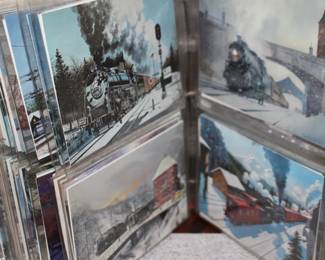 Unused Train and Scenic Greeting Cards, Hundreds 12