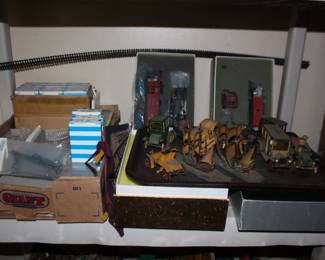 Train Cars and Vintage Model Cars