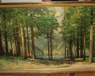 Lake Scene Framed Art