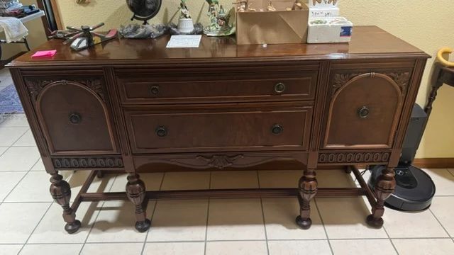 Credenza Sideboard Antrique Brown Wood