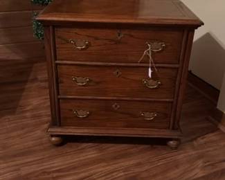 Wood Solid Brown Nightstand